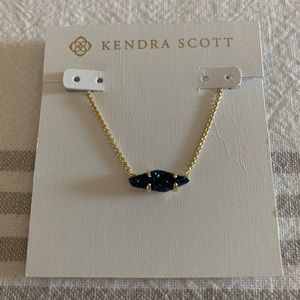 Kendra Scott Bridgette necklace in blue drusy